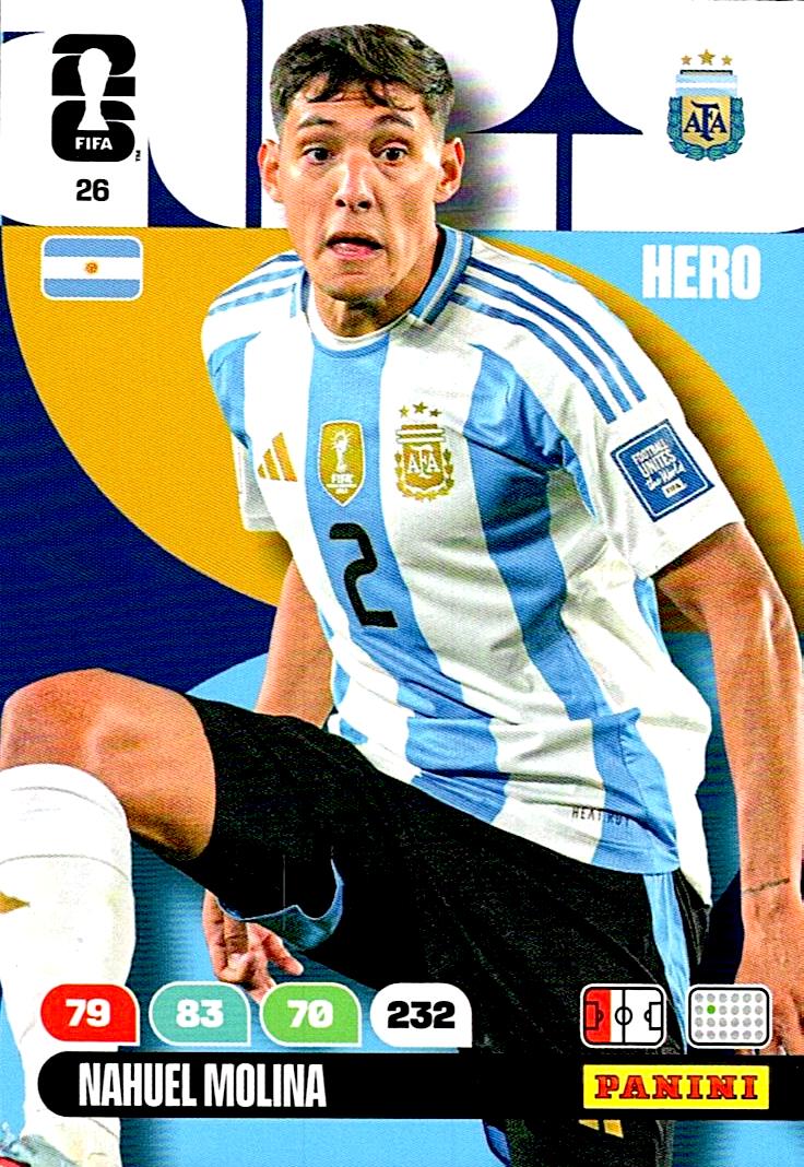 ADRENALYN WORLD CUP 2026 NAHUEL MOLINA ARGENTINA Nº26