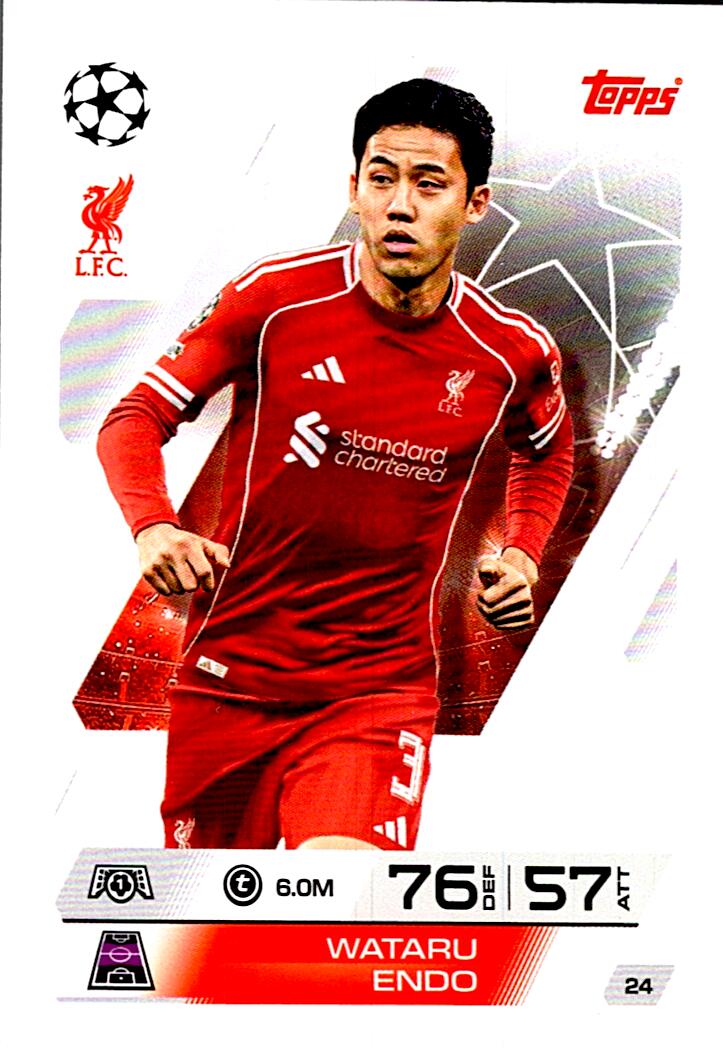 MATCH ATTAX CHAMPIONS LEAGUE 2025/2026 WATARU ENDO Nº24