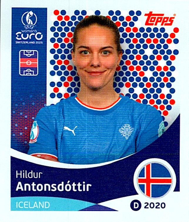 TOPPS WOMEN´S EURO SWITZERLAND 2025 HILDUR ANTONSDÓTTIR Nº68