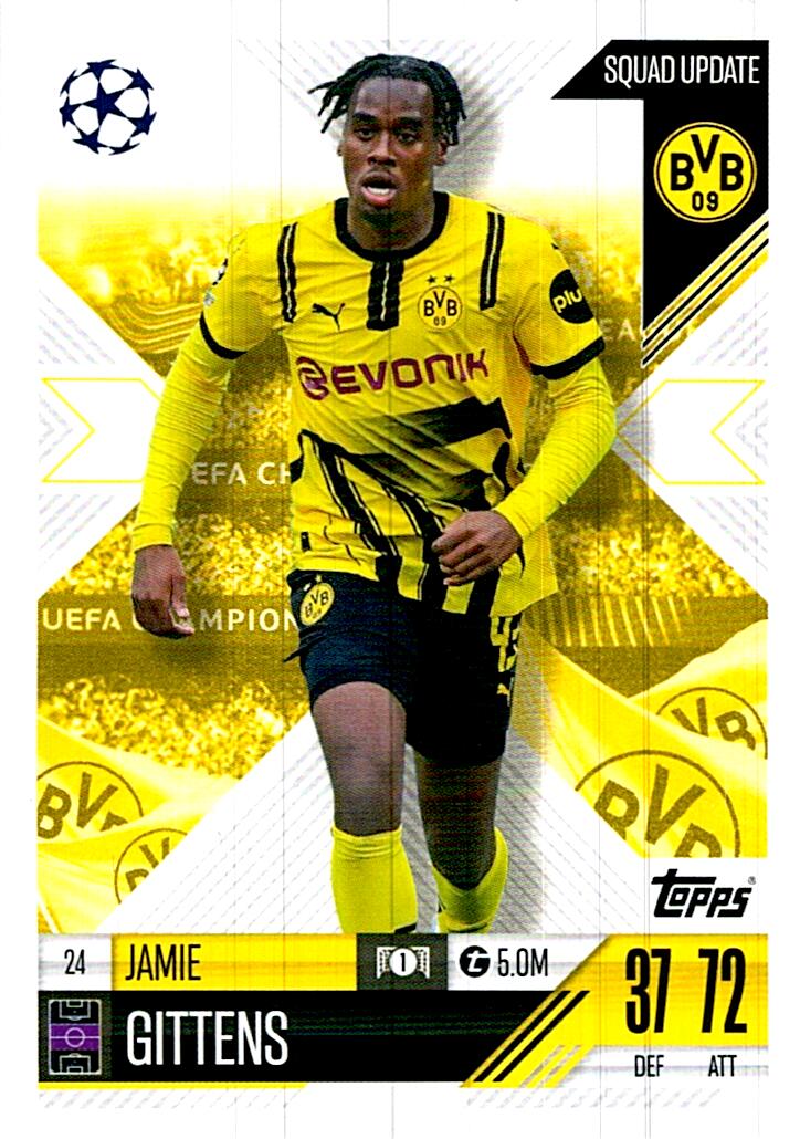 Match Attax Extra 2025 Jamie Gittens nº24