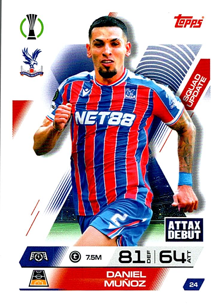 TOPPS MATCH ATTAX EXTRA 2025/26 DANIEL MUÑOZ Nº24