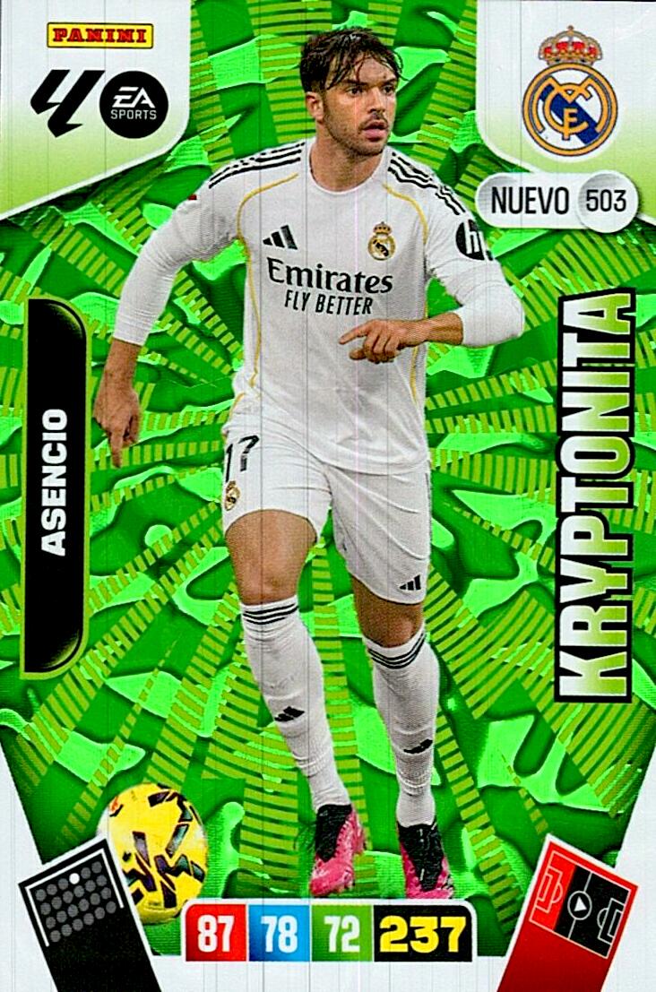 ADRENALYN LA LIGA 2025/2026 ASENCIO NUEVO KRYPTONITA Nº503