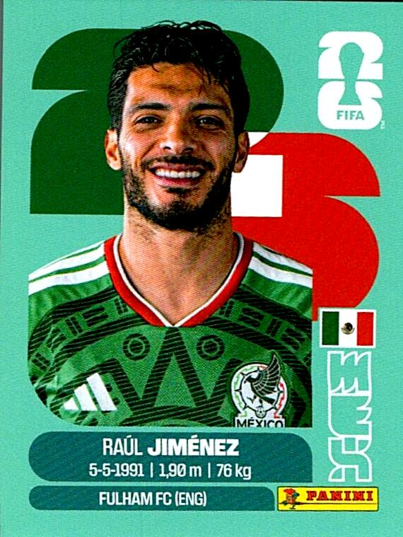 STICKERS FIFA WORLD CUP 2026 RAUL JIMENEZ NºMEX 17