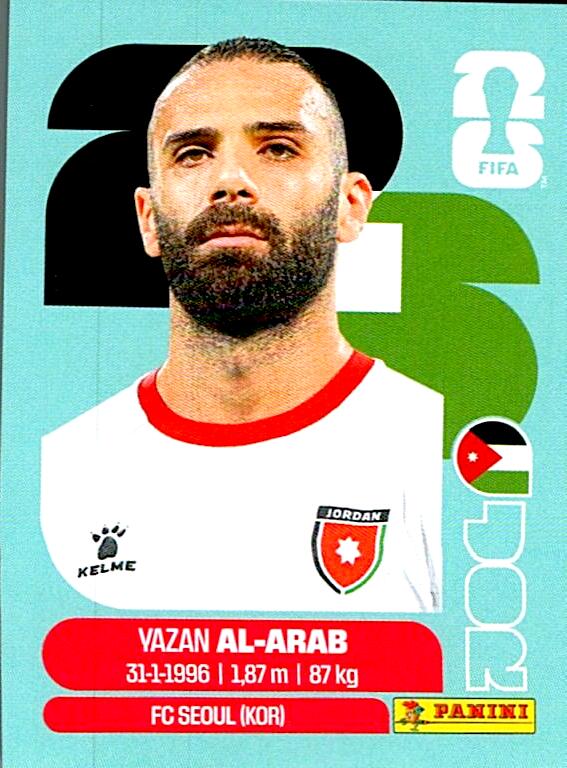 STICKERS FIFA WORLD CUP 2026 YAZAN AL-ARAB NºJOR 5