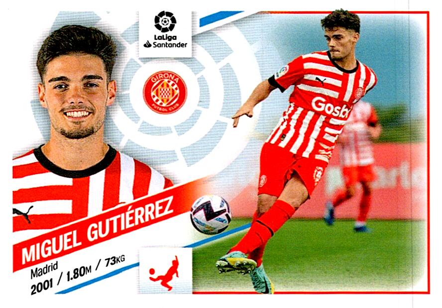 Cromo Liga Este 2022/2023 MIGUEL GUTIERREZ ULTIMO FICHAJE Nº27 TERCERA EDICION