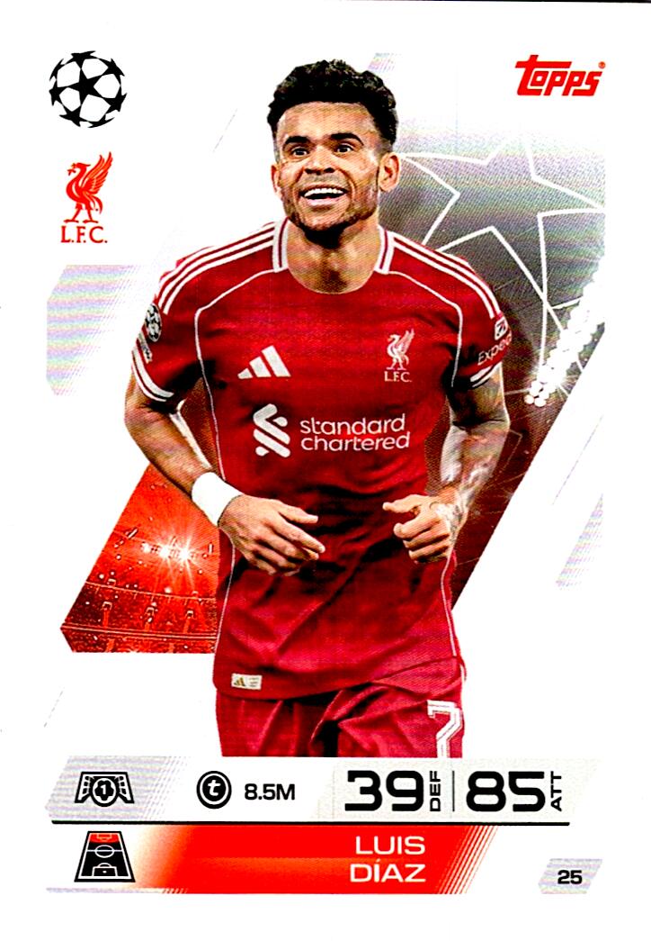 MATCH ATTAX CHAMPIONS LEAGUE 2025/2026 LUIS DIAZ Nº25