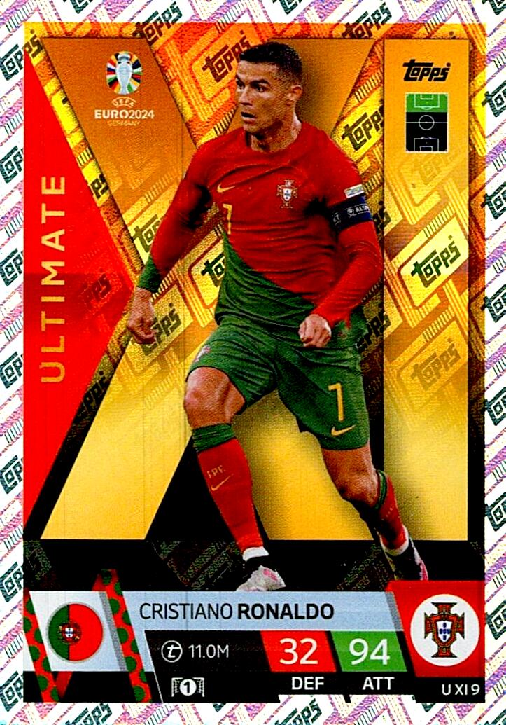 TOPPS MATCH ATTAX UEFA EURO 2024 CRISTIANO RONALDO ULTIMATE XI NºU XI9