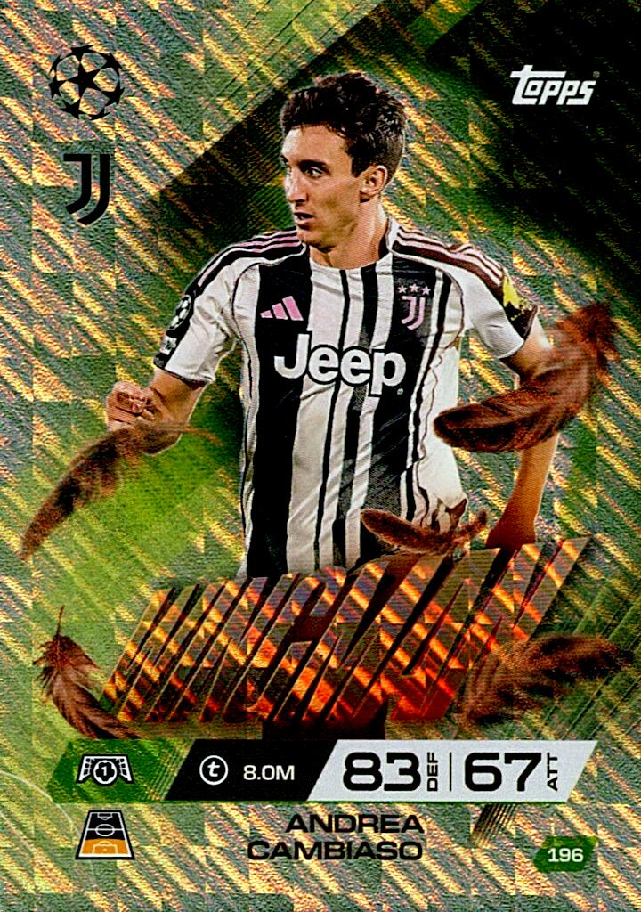 TOPPS MATCH ATTAX EXTRA 2025/26 ANDREA CAMBIASO WINGMAN Nº196