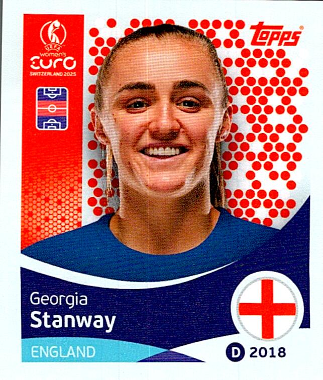 TOPPS WOMEN´S EURO SWITZERLAND 2025 GEORGIA STANWAY Nº261