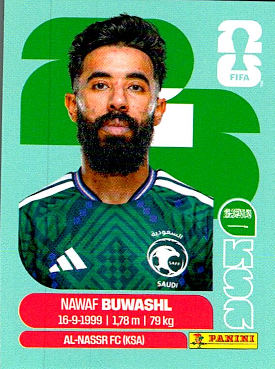 STICKERS FIFA WORLD CUP 2026 NAWAF BUWASHL NºKSA 5