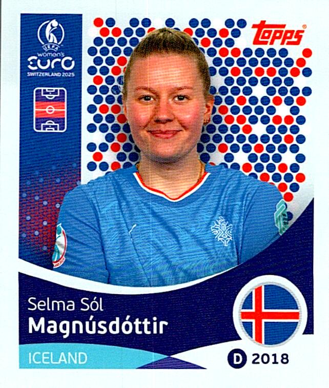 TOPPS WOMEN´S EURO SWITZERLAND 2025 SELMA SÓL MAGNÚSDÓTTIR Nº69