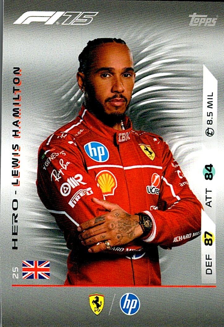 Turbo Attax 2025 LEWIS HAMILTON nº25