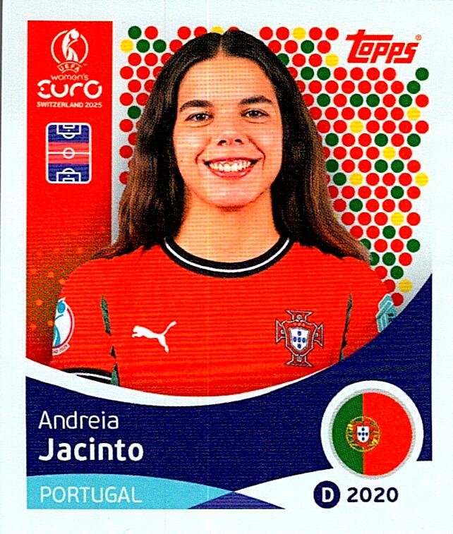 TOPPS WOMEN´S EURO SWITZERLAND 2025 ANDREIA JACINTO Nº117