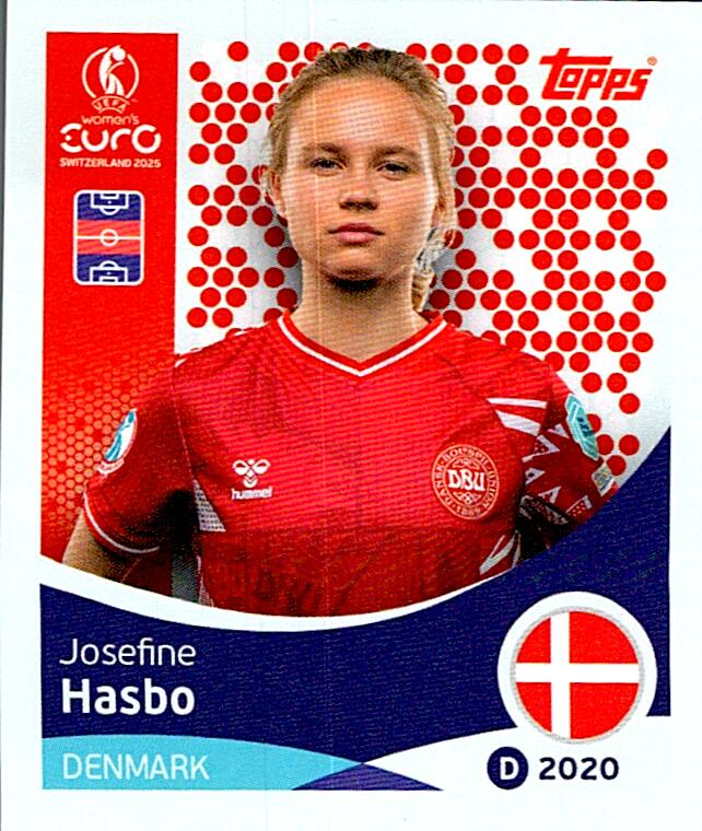 TOPPS WOMEN´S EURO SWITZERLAND 2025 JOSEFINE HASBO Nº213