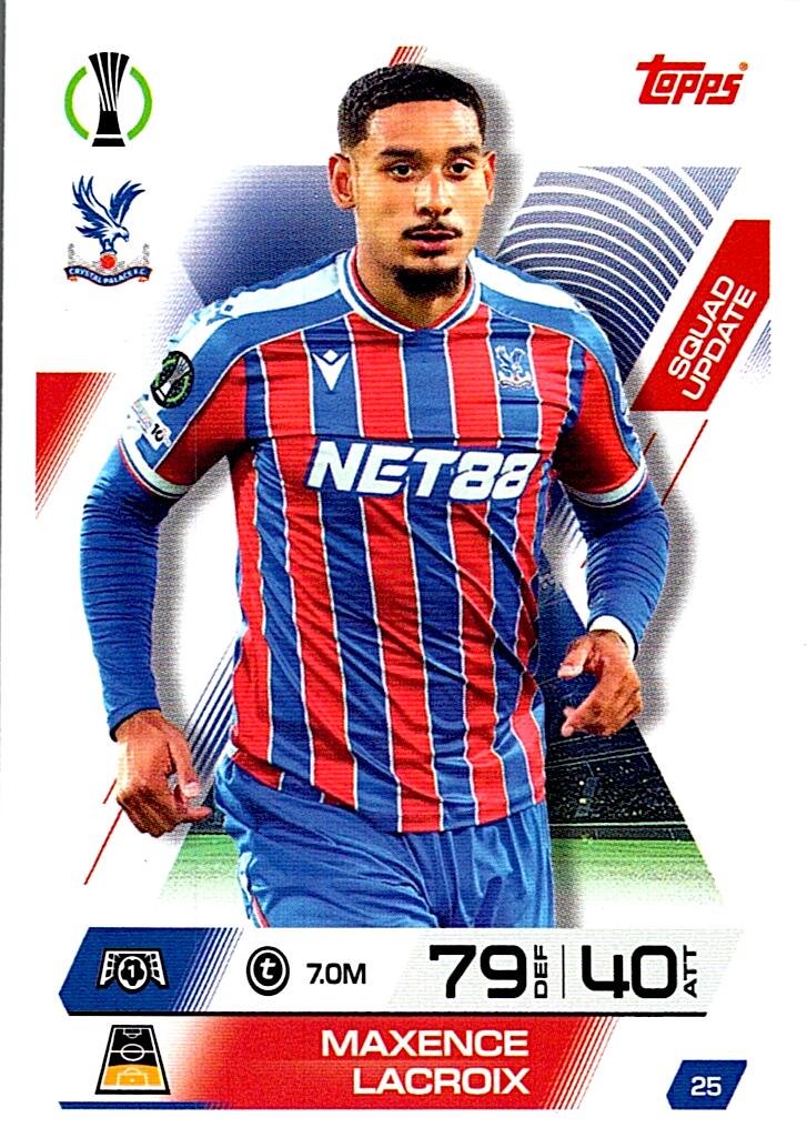 TOPPS MATCH ATTAX EXTRA 2025/26 MAXENCE LACROIX Nº25