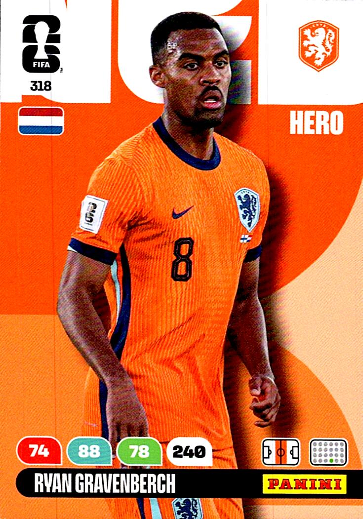 ADRENALYN WORLD CUP 2026 RYAN GRAVENBERCH NETHERLAND Nº318