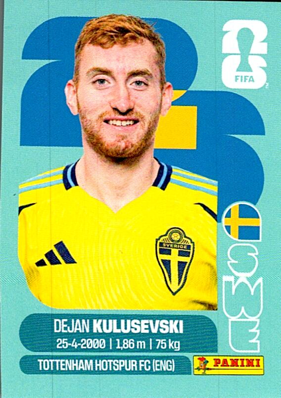 STICKERS FIFA WORLD CUP 2026 DEJAN KULUSEVSKI NºSWE 17