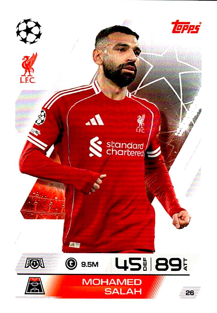 MATCH ATTAX CHAMPIONS LEAGUE 2025/2026 MOHAMED SALAH Nº26