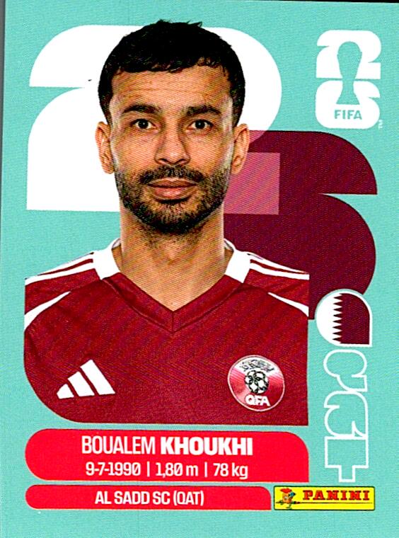 STICKERS FIFA WORLD CUP 2026 BOUALEM KHOUKHI NºQAT 6