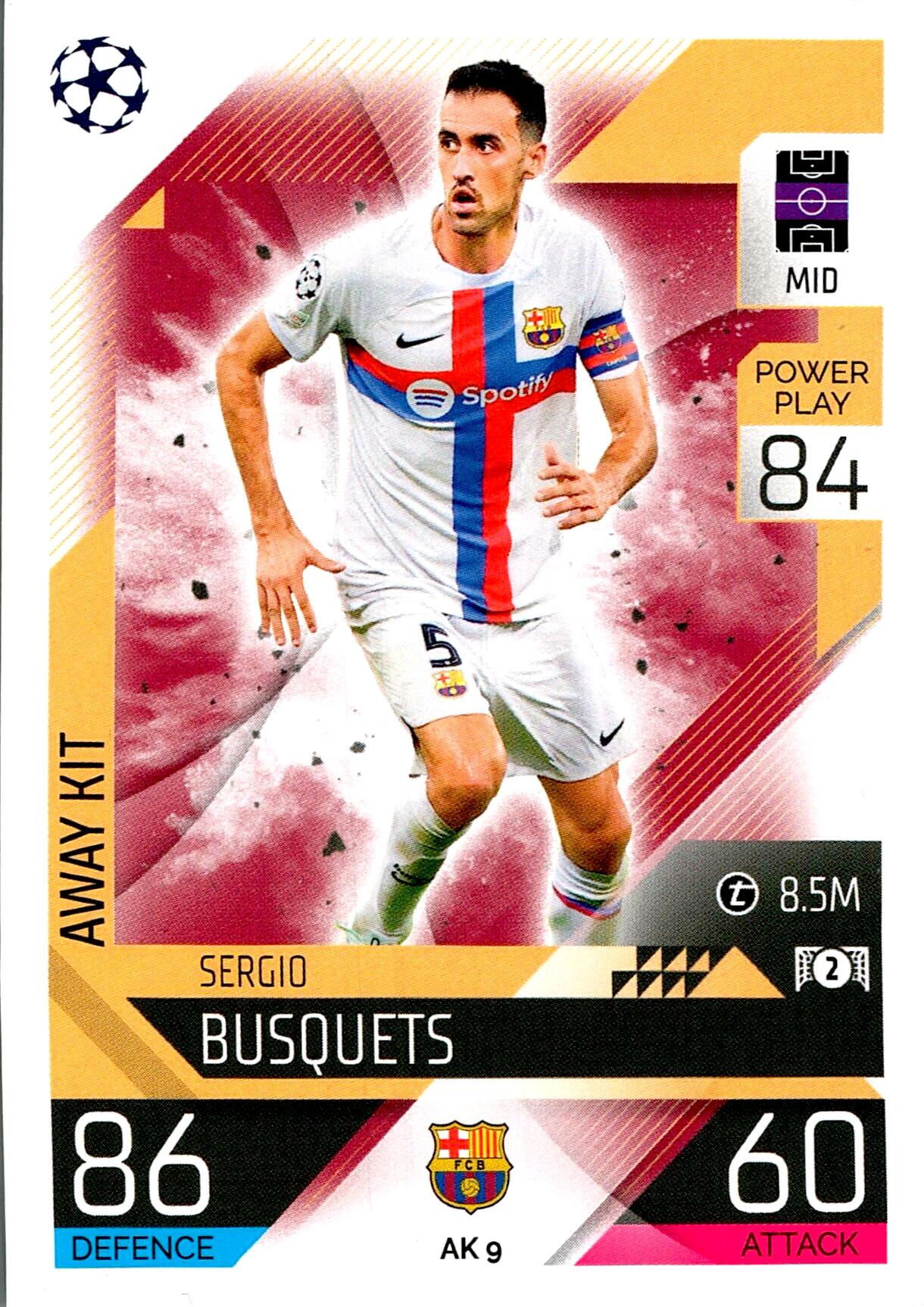 TOPPS MATCH ATTAX 2022/2023 SERGIO BUSQUETS NºAK9