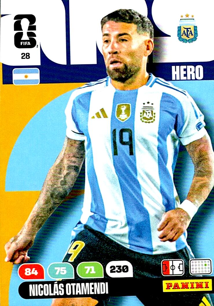 ADRENALYN WORLD CUP 2026 NICOLAS OTAMENDI ARGENTINA Nº28