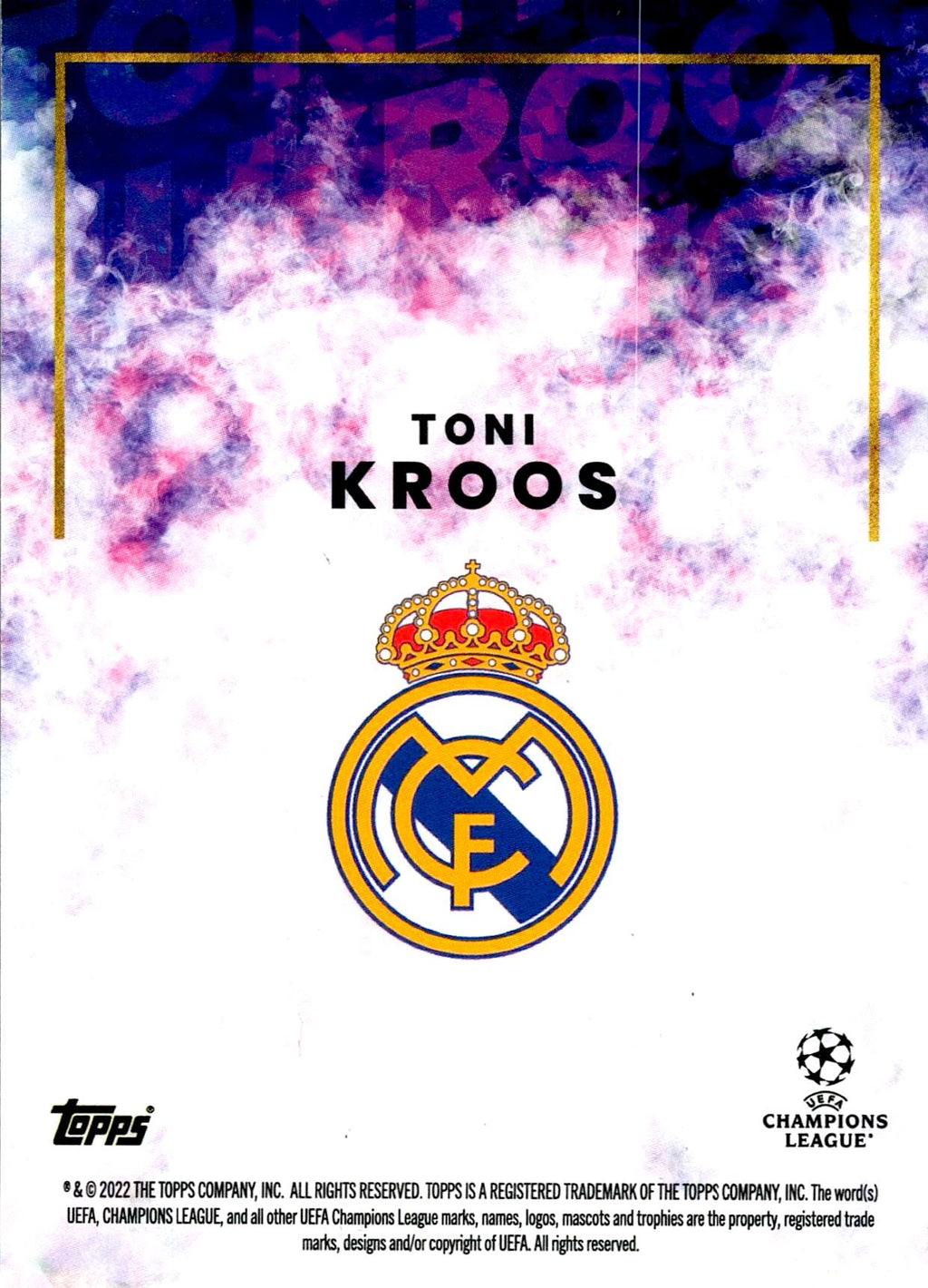 TOPPS UEFA CHAMPIONS LEAGUE 2022 TONI KROOS PURPLE