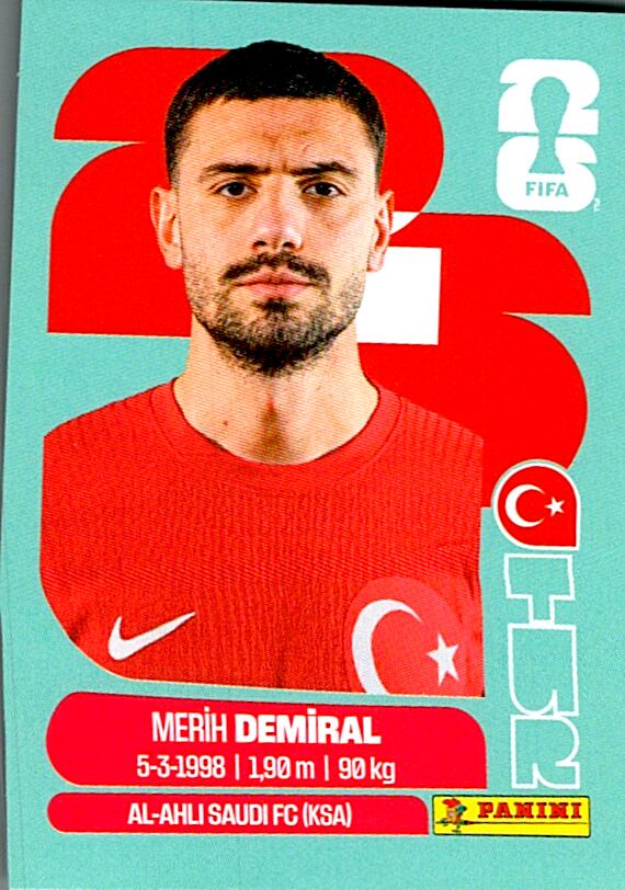 STICKERS FIFA WORLD CUP 2026 MERIH DEMIRAL NºTUR 7
