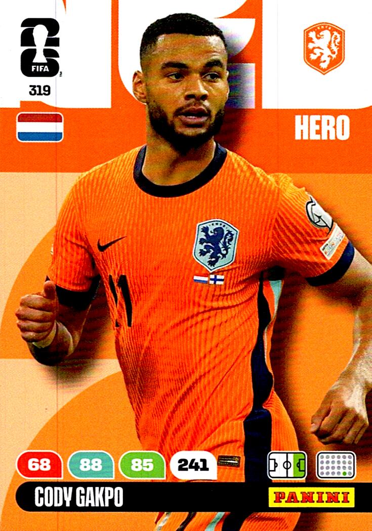ADRENALYN WORLD CUP 2026 CODY GAKPO NETHERLAND Nº319