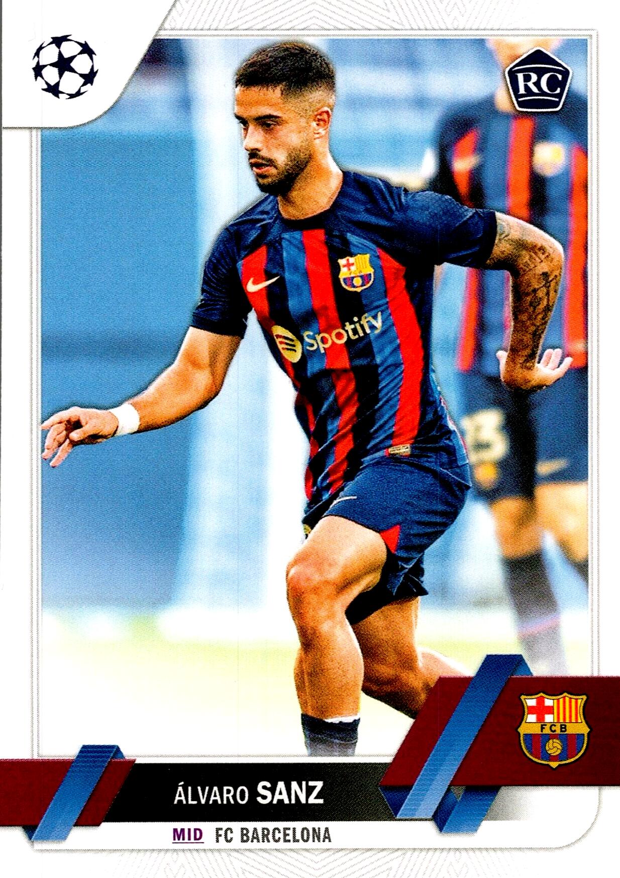 TOPPS UEFA CHAMPIONS LEAGUE 2022/2023 ALVARO SANZ Nº67 ROOKIE