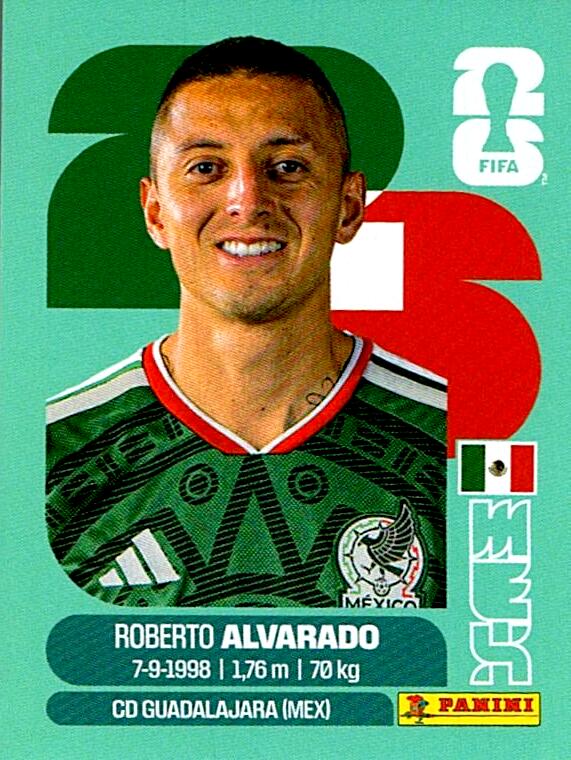 STICKERS FIFA WORLD CUP 2026 ROBERTO ALVARADO NºMEX 19