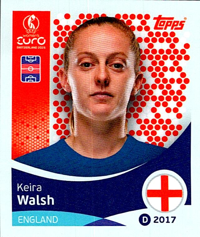 TOPPS WOMEN´S EURO SWITZERLAND 2025 KEIRA WALSH Nº262