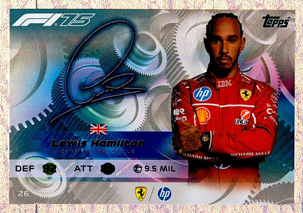 Turbo Attax 2025 LEWIS HAMILTON AUTO nº26
