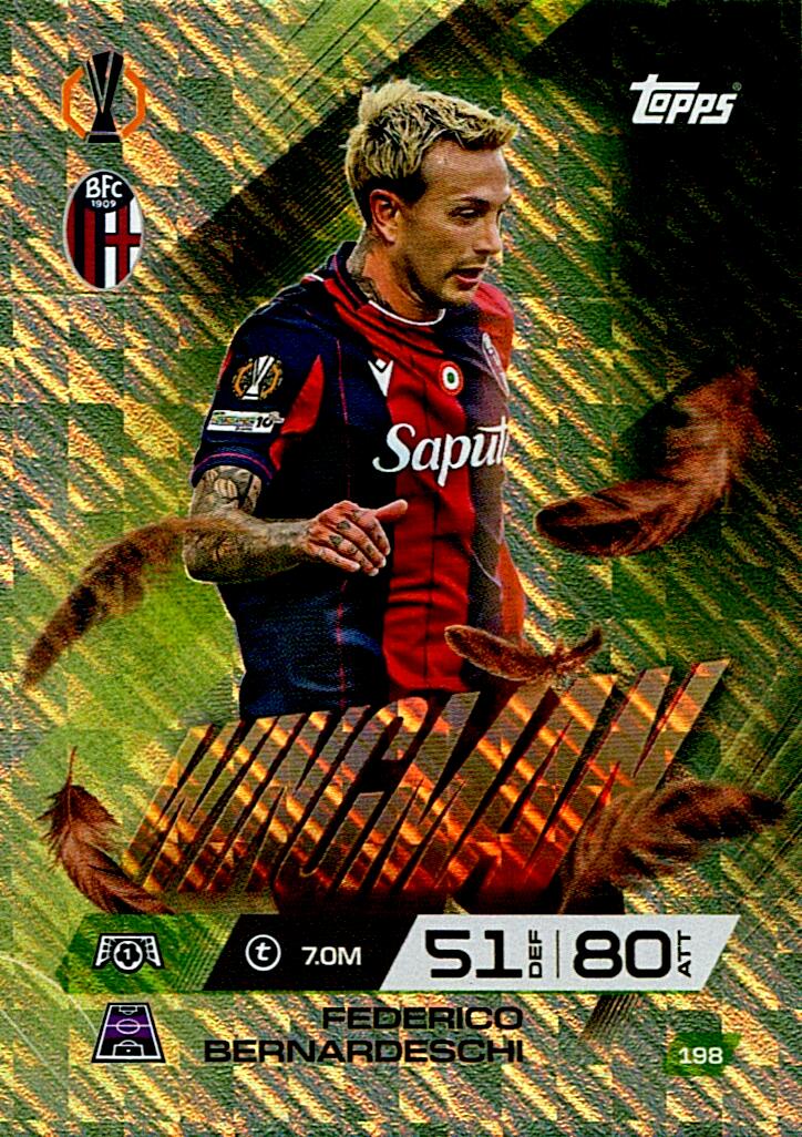 TOPPS MATCH ATTAX EXTRA 2025/26 FEDERICO BERNARDESCHI WINGMAN Nº198