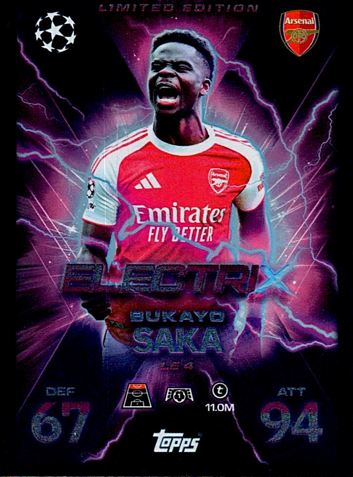 TOPPS MATCH ATTAX EXTRA 2025/26 BUKAYO SAKA LIMITED EDITION NºLE4