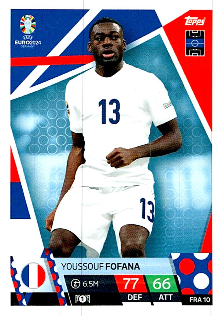 TOPPS MATCH ATTAX UEFA EURO 2024 YOUSSOUF FOFANA FRANCIA NºFRA10