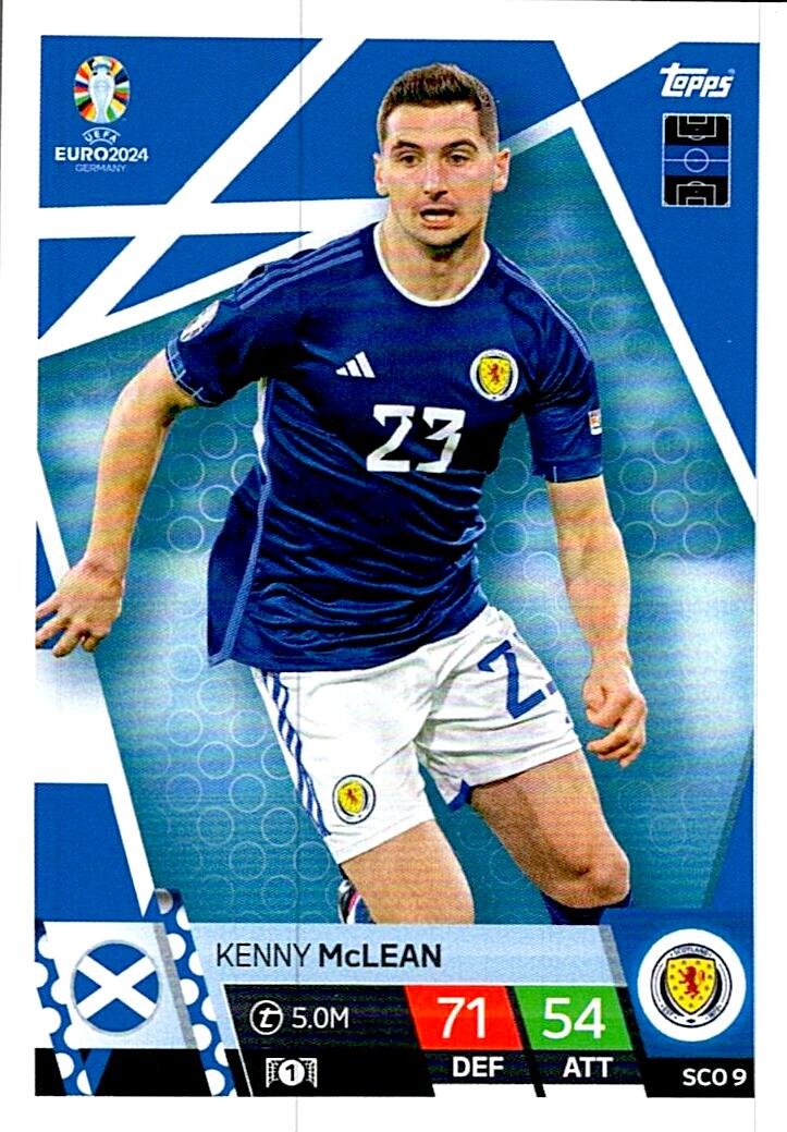 TOPPS MATCH ATTAX UEFA EURO 2024 KENNY McLEAN ESCOCIA NºSCO9