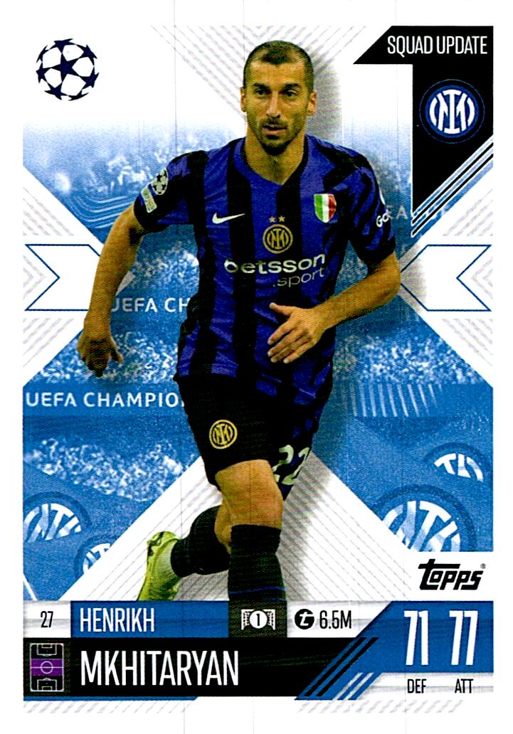 Match Attax Extra 2025 Henrikh Mkhitaryan nº27