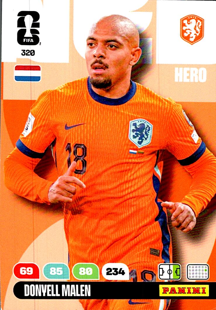 ADRENALYN WORLD CUP 2026 DONYELL MALEN NETHERLAND Nº320