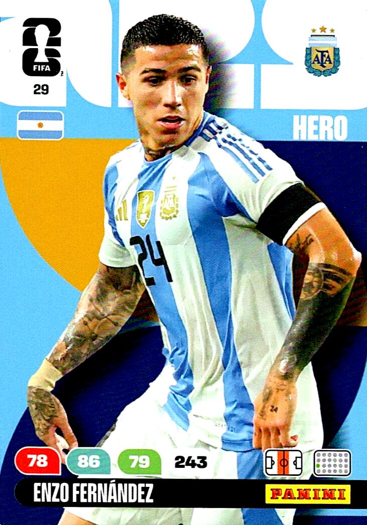 ADRENALYN WORLD CUP 2026 ENZO FERNANDEZ ARGENTINA Nº29