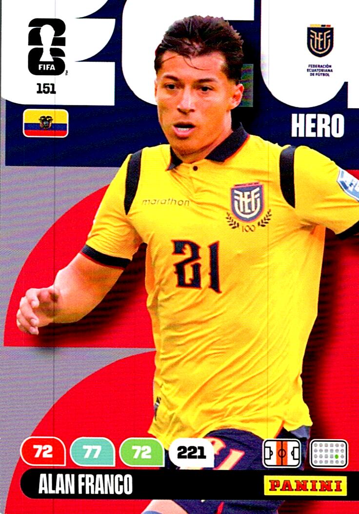 ADRENALYN WORLD CUP 2026 ALAN FRANCO ECUADOR Nº151