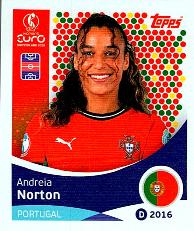 TOPPS WOMEN´S EURO SWITZERLAND 2025 ANDREIA NORTON Nº119