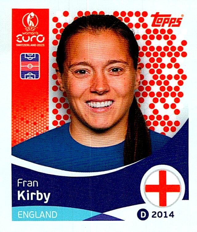 TOPPS WOMEN´S EURO SWITZERLAND 2025 FRAN KIRBY Nº263