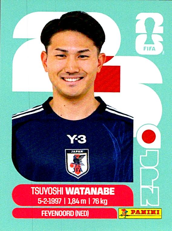 STICKERS FIFA WORLD CUP 2026 TSUYOSHI WATANABE NºJPN 7