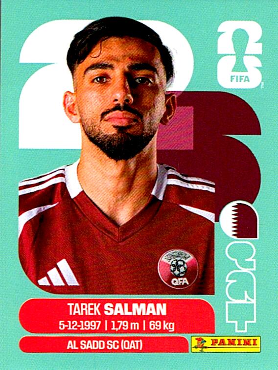 STICKERS FIFA WORLD CUP 2026 TAREK SALMAN NºQAT 8
