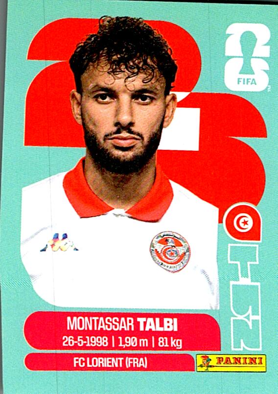STICKERS FIFA WORLD CUP 2026 MONTASSAR TALBI NºTUN 5