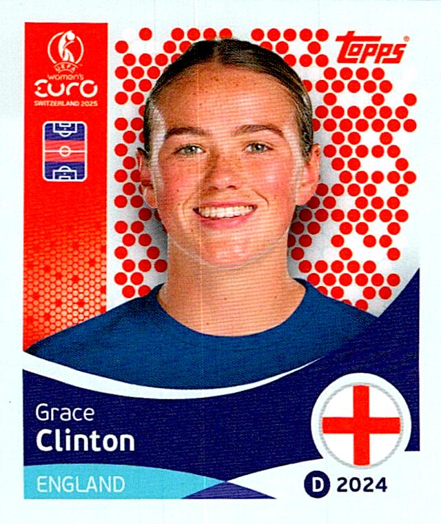 TOPPS WOMEN´S EURO SWITZERLAND 2025 GRACE CLINTON Nº264