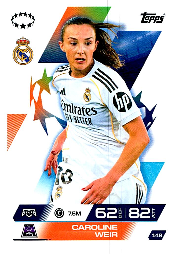 TOPPS MATCH ATTAX EXTRA 2025/26 CAROLINE WEIR Nº148