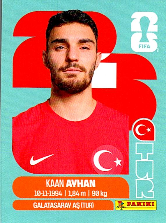 STICKERS FIFA WORLD CUP 2026 KAAN AYHAN NºTUR 9
