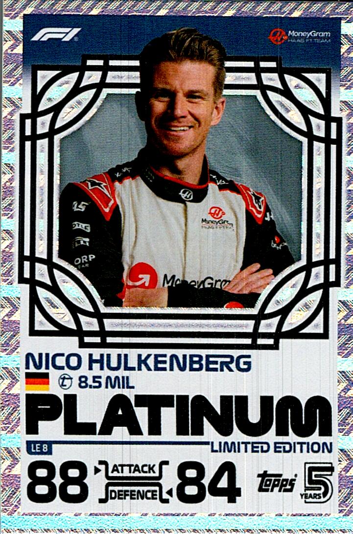 TOPPS TURBO ATTAX 2024 NICO HULKENBERG PLATINUM LE8