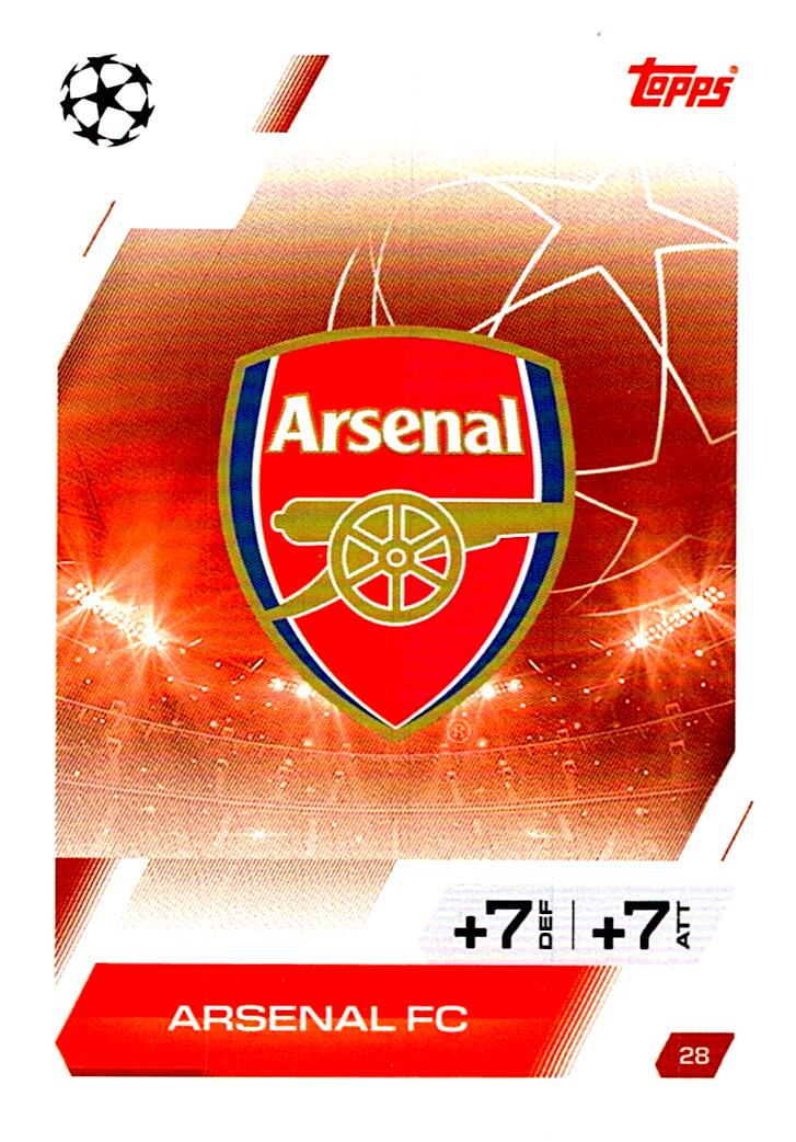 MATCH ATTAX CHAMPIONS LEAGUE 2025/2026 ESCUDO ARSENAL FC Nº28